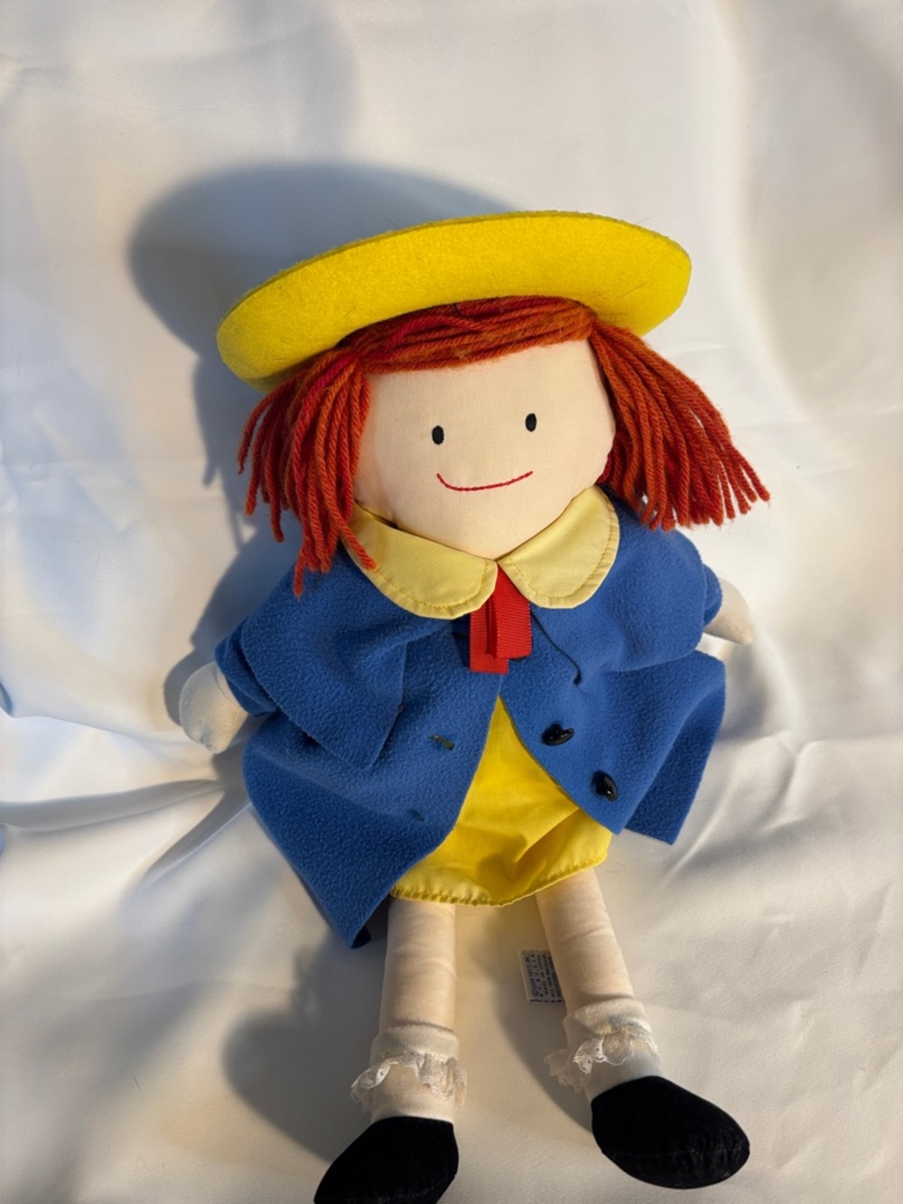 Vintage Madeline Children's Soft Rag Doll in Yellow Hat & Blue Coat -GB1 sku - Picture 3 of 5